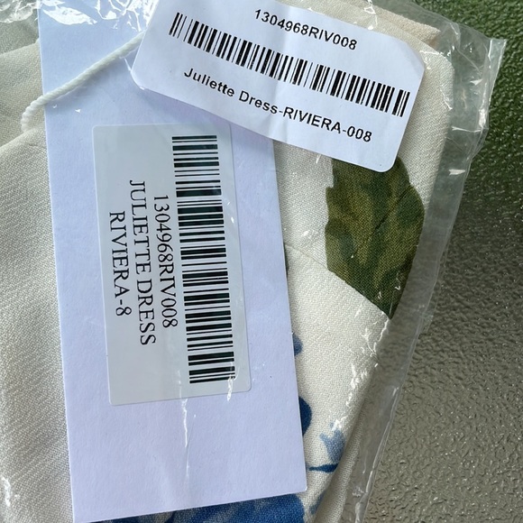 Reformation Floral Midi Dress - White, Green, Blue - Picture 3 of 5